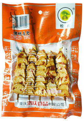 【松枝燒烤粒粒香 重慶特產(chǎn) 80g豆干】?jī)r(jià)格,廠(chǎng)家,圖片,豆制品,重慶鴻慶食品-